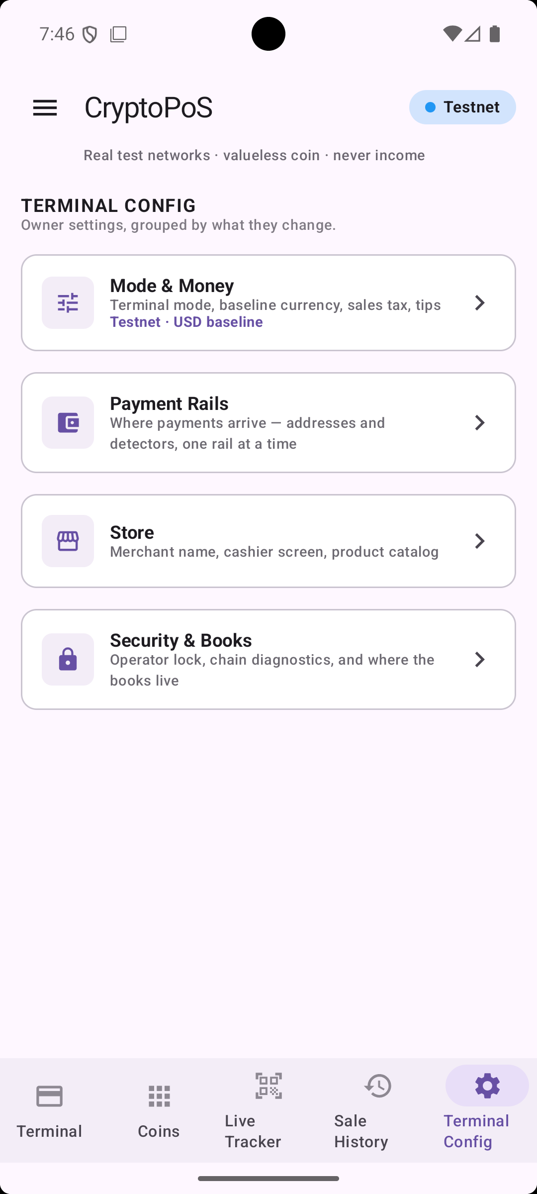 Settings information architecture