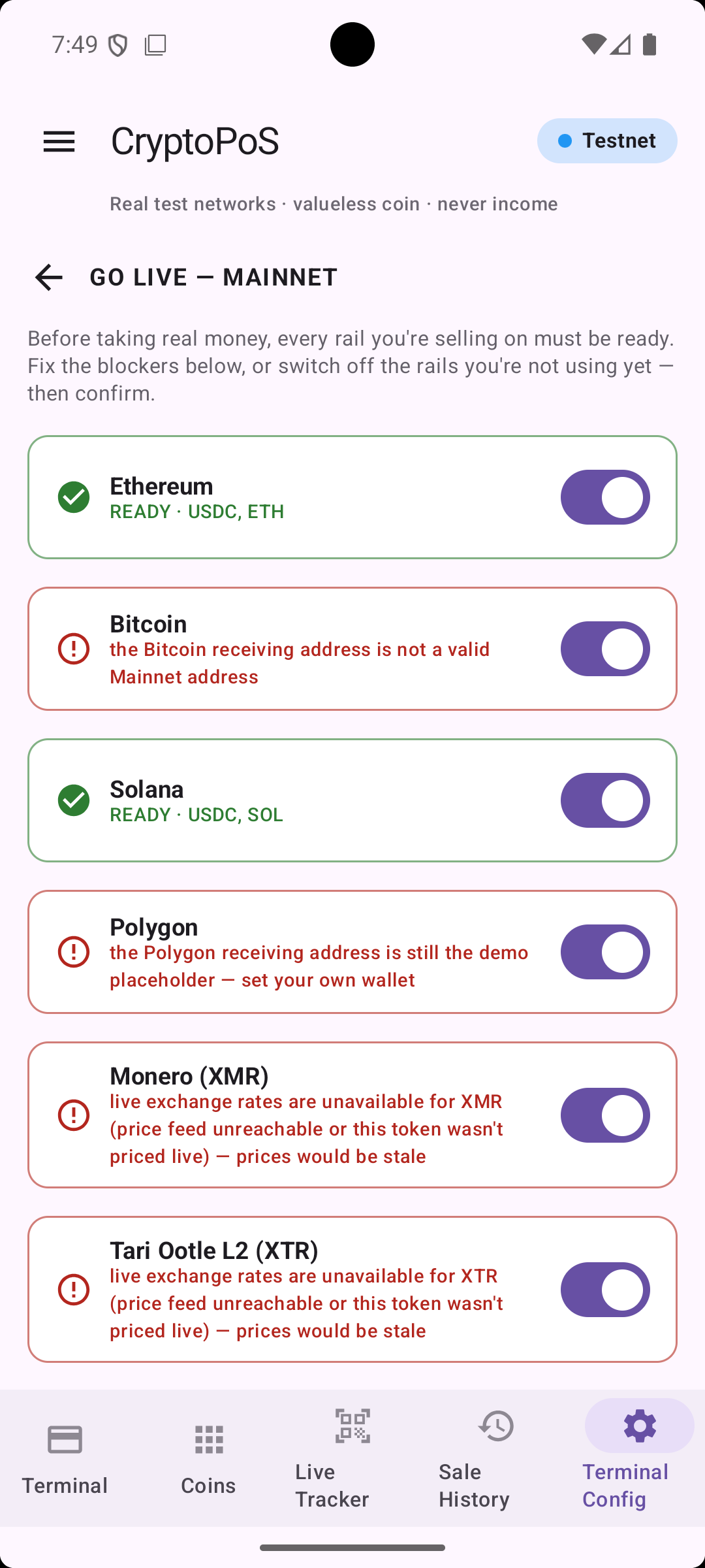 Go-Live checklist